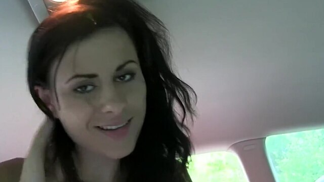 FakeTaxi Busty girl flashes big tits and gets very wet for taxi drive