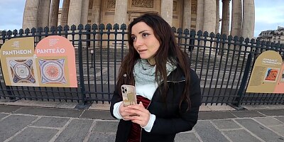 Big ass Italian girl met on the street, massaged in the sauna and fucked in anal by 2 strangers