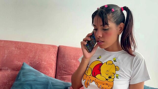 I Surprise My Stepsister with My Shirt On, I Undress Her and I Fuck Her Very Well